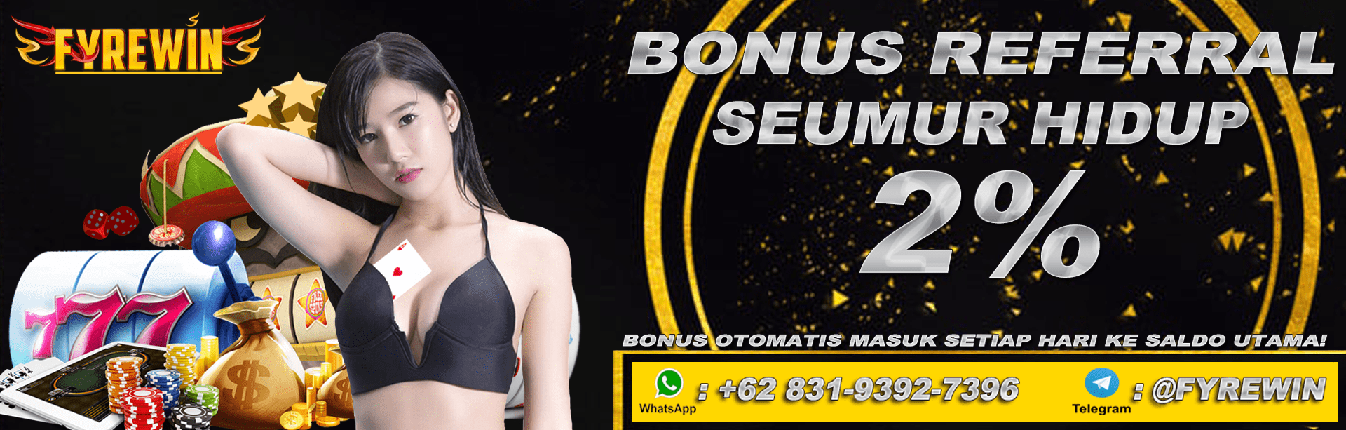 bonus referral 2% seumur hidup